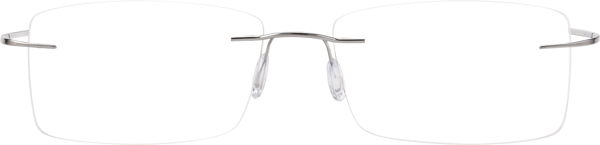 Silver-Pink Rectangle Geometric Rimless Eyeglasses - 8587A