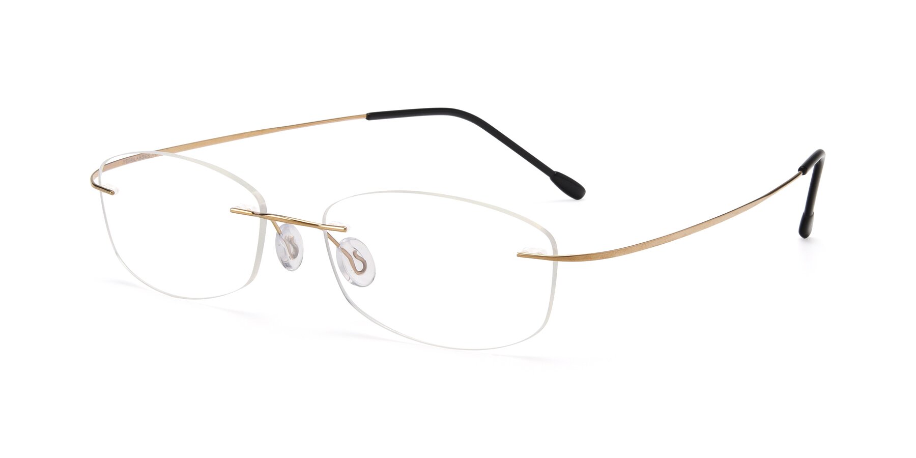 Angle of Cobble in Gold with Clear Eyeglass Lenses