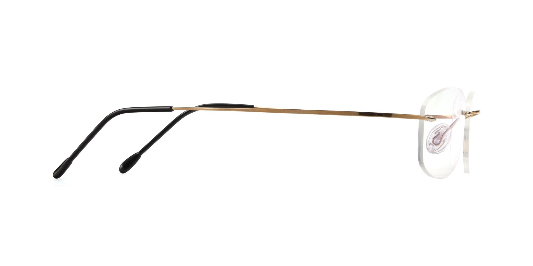Side of Cobble in Gold with Clear Reading Eyeglass Lenses