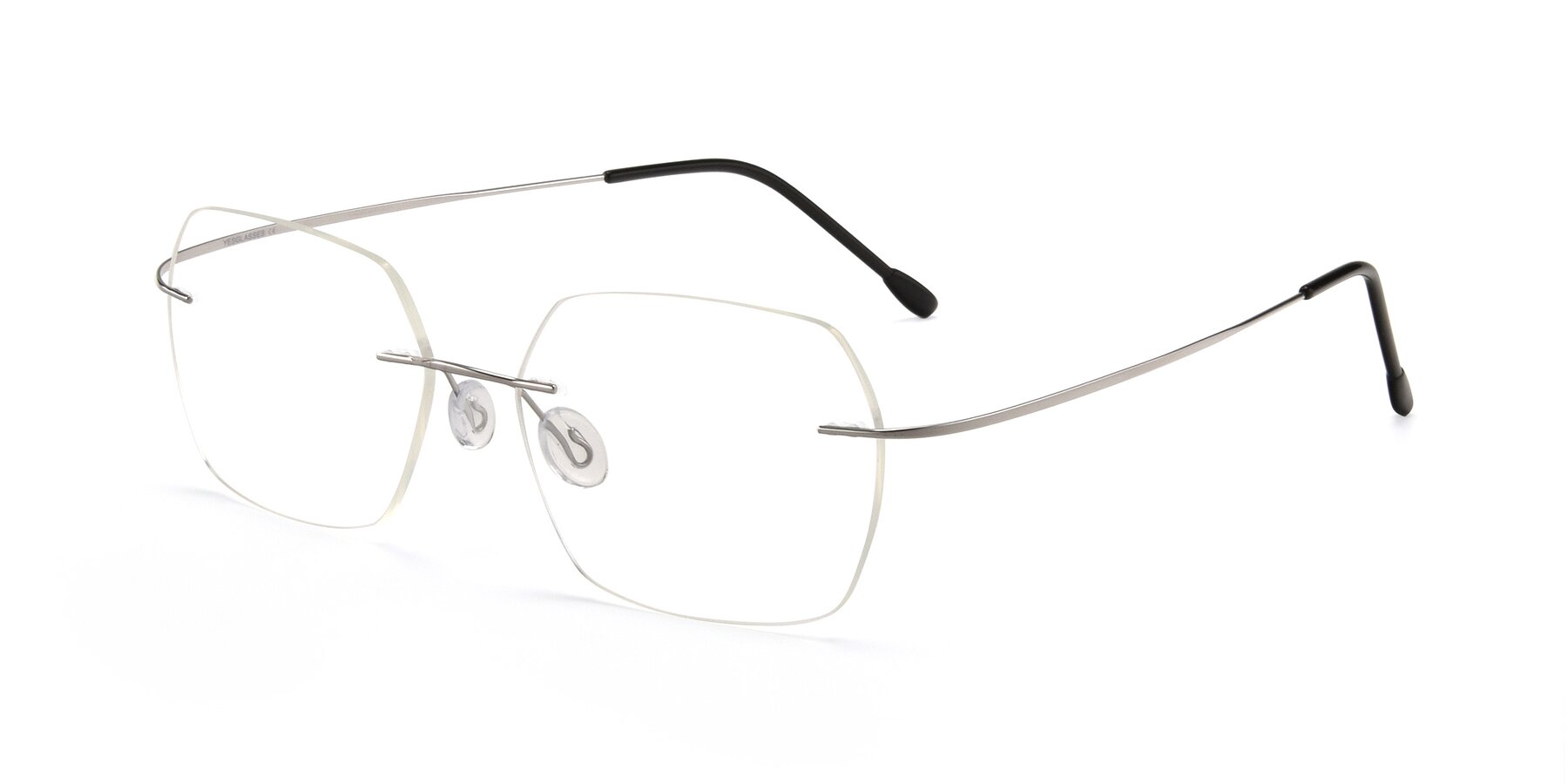 Angle of Space in Silver with Clear Eyeglass Lenses
