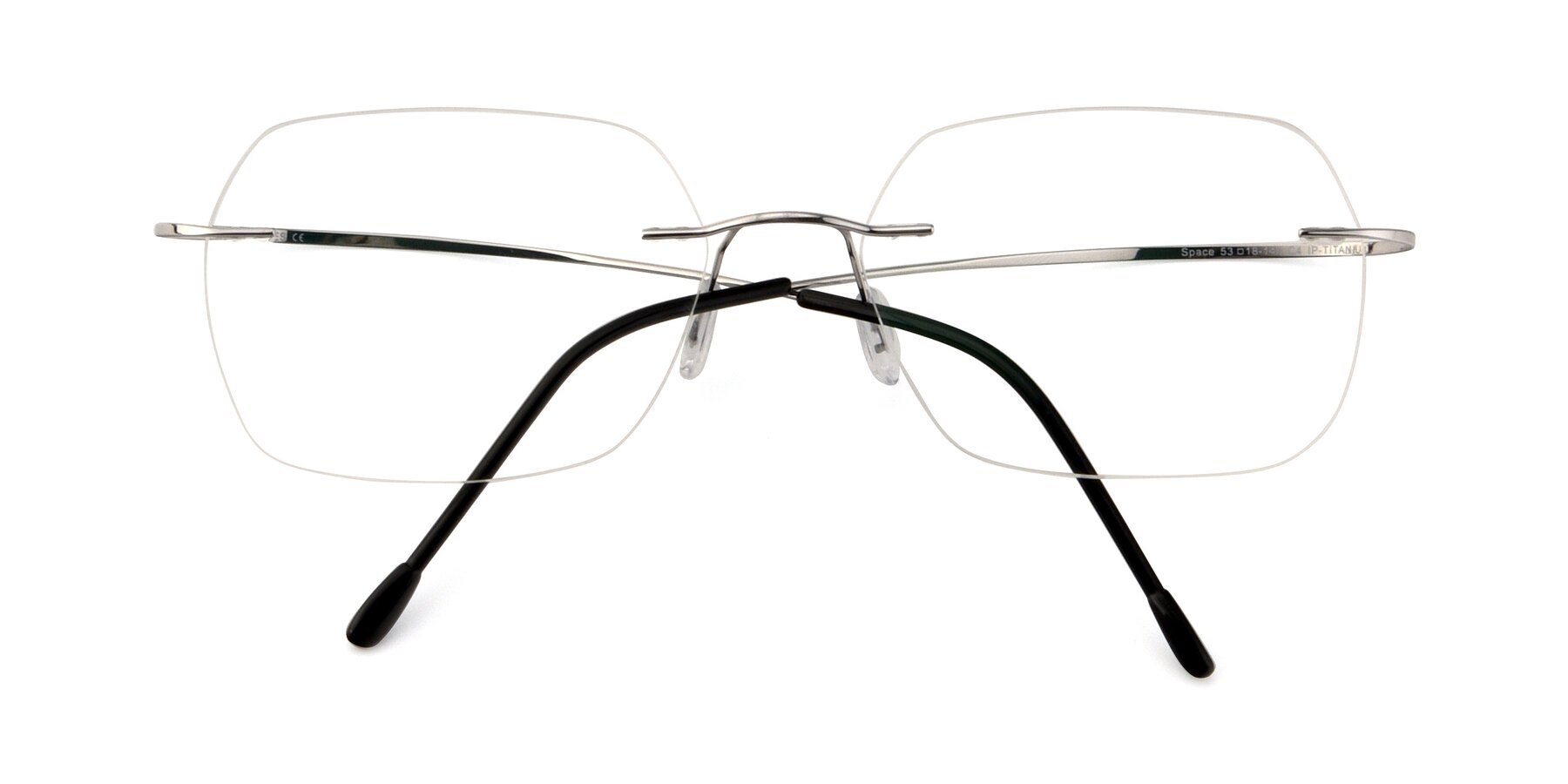 View of Space in Silver with Clear Reading Eyeglass Lenses