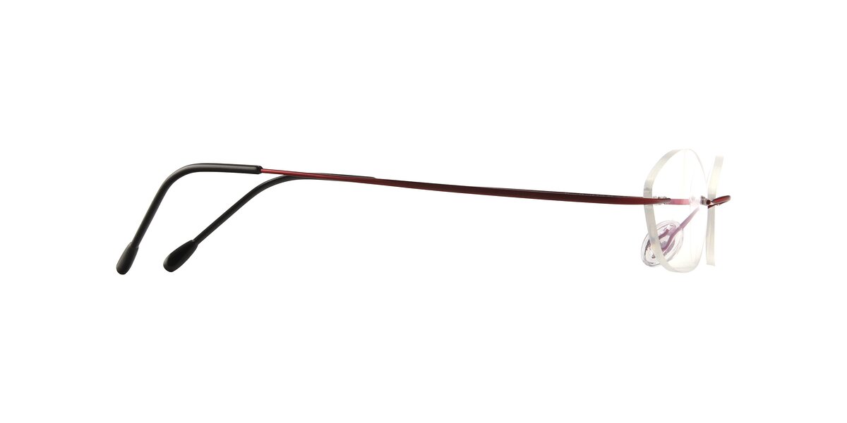 Wine Flexible Oval Rimless Eyeglasses Marv 5837