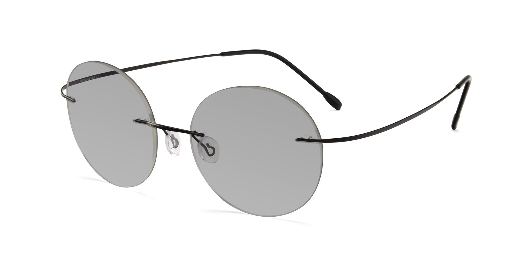 Angle of Leon in Black with Light Gray Tinted Lenses