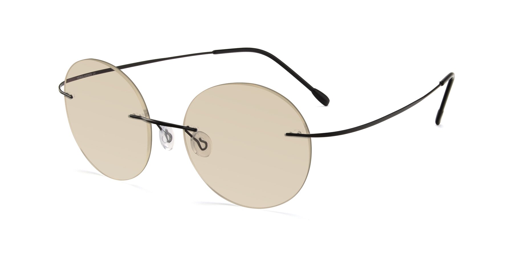 Angle of Leon in Black with Light Brown Tinted Lenses