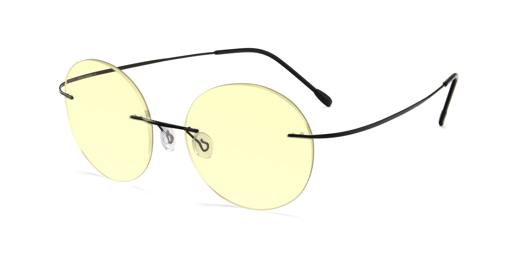 Angle of Leon in Black with Light Yellow Tinted Lenses