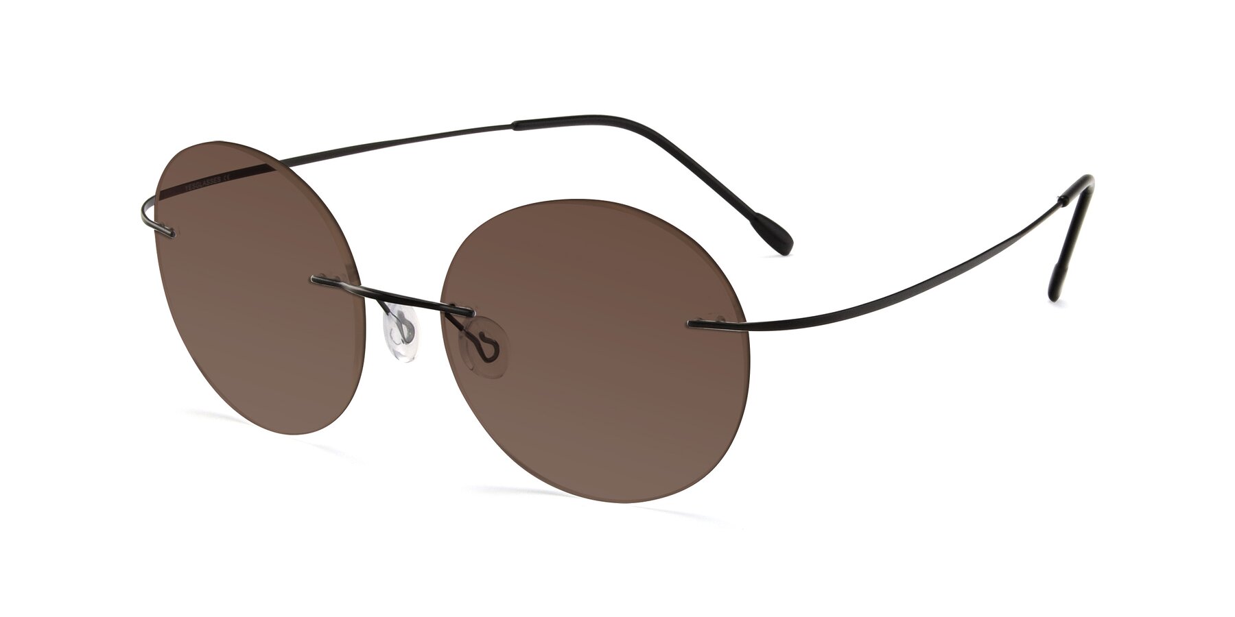 Angle of Leon in Black with Brown Tinted Lenses