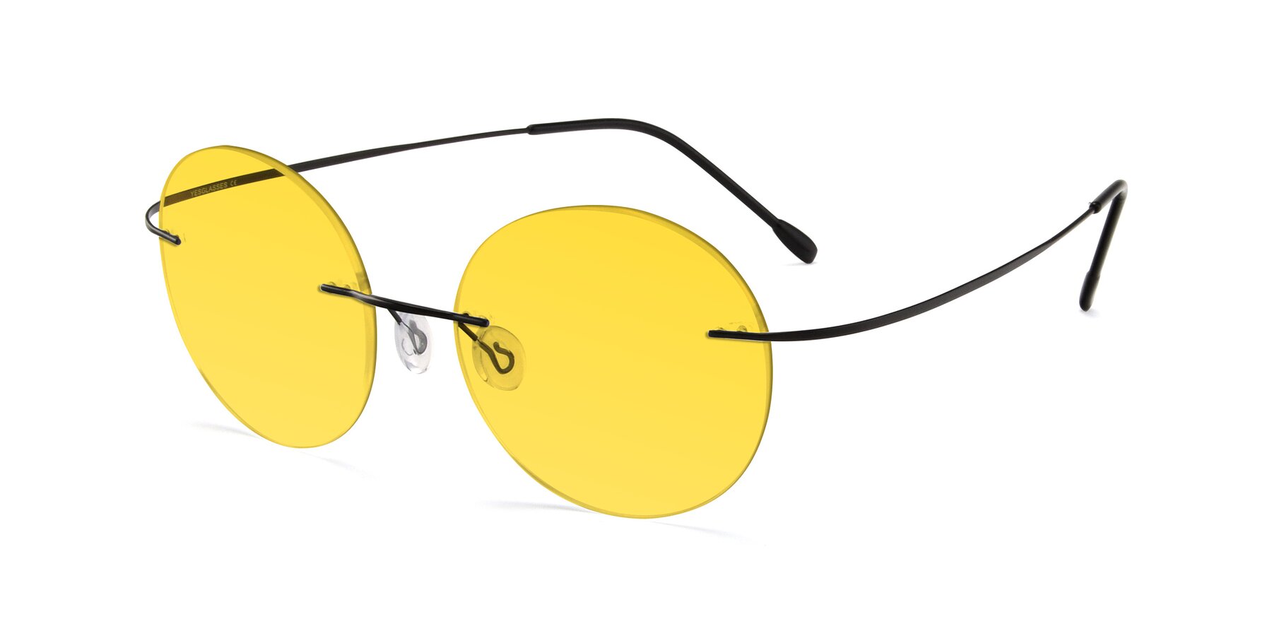 Angle of Leon in Black with Yellow Tinted Lenses