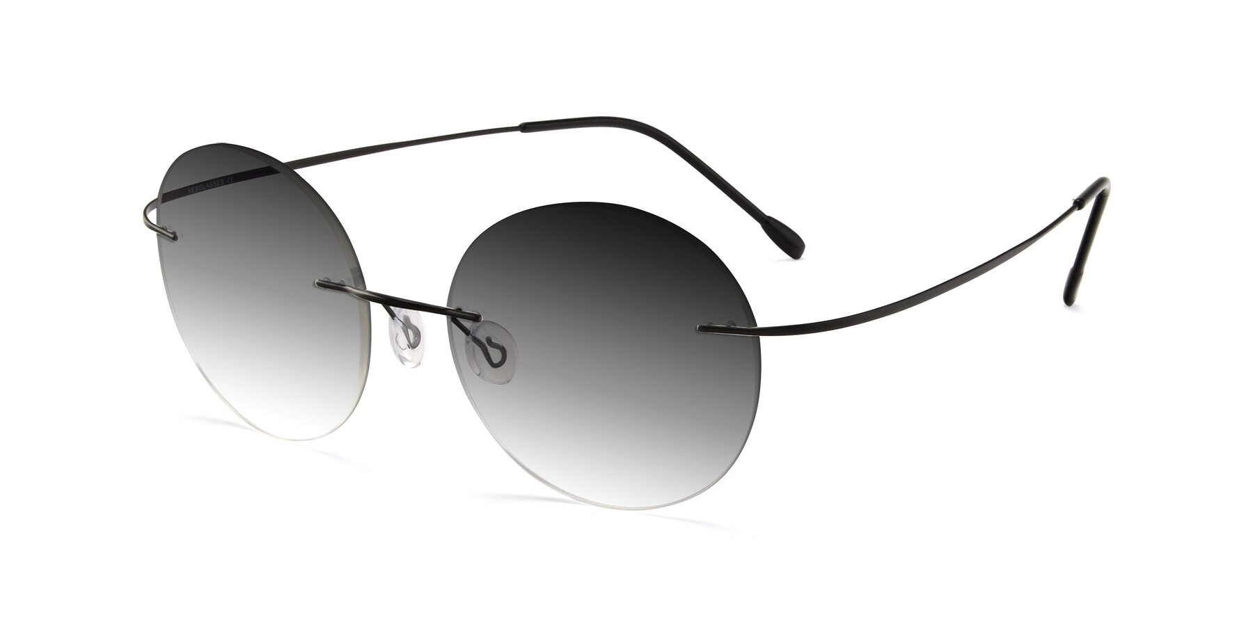 Angle of Leon in Black with Gray Gradient Lenses