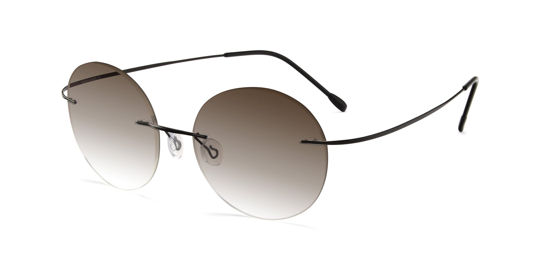 Angle of Leon in Black with Brown Gradient Lenses