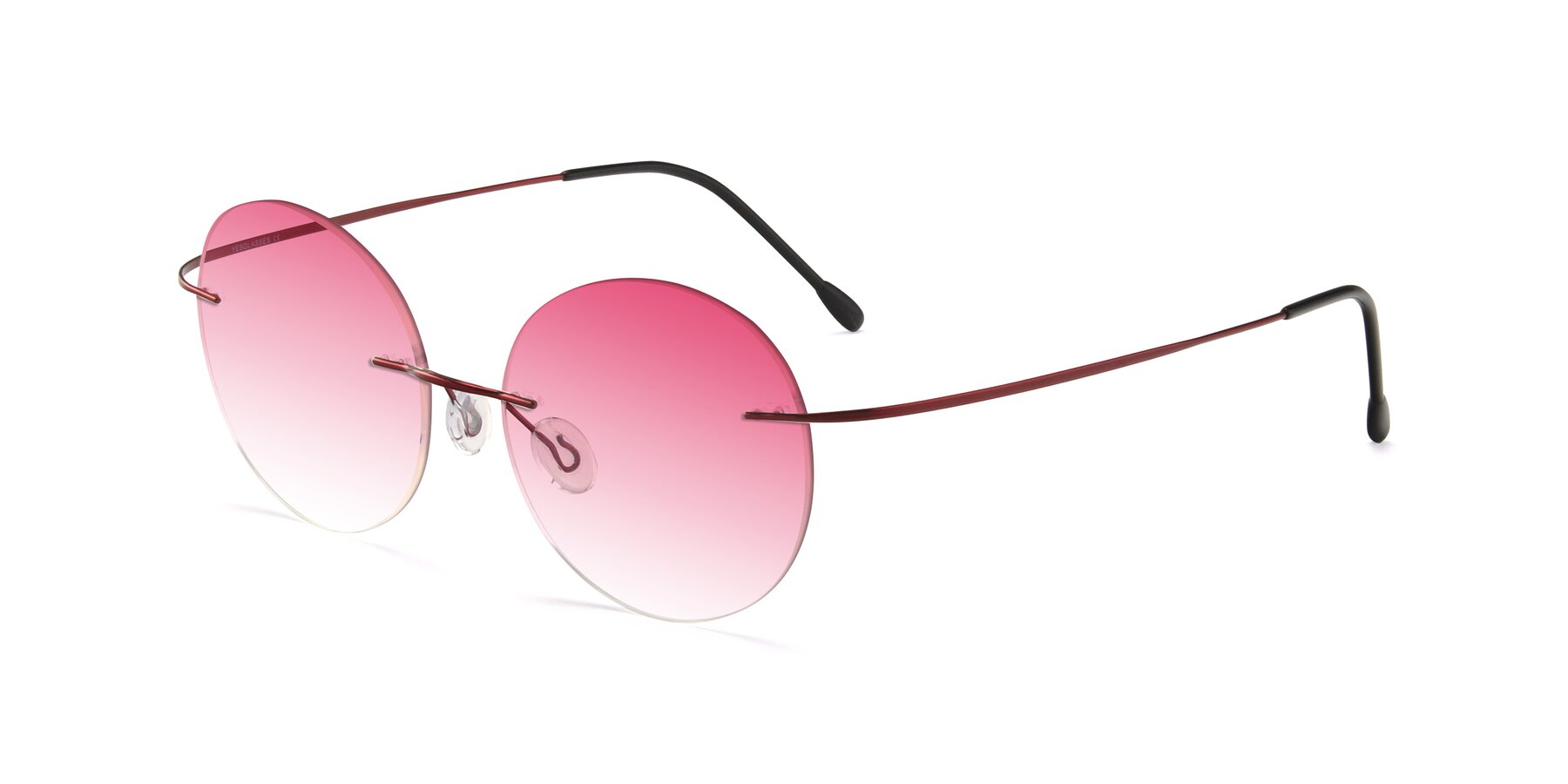 Angle of Leon in Wine with Pink Gradient Lenses