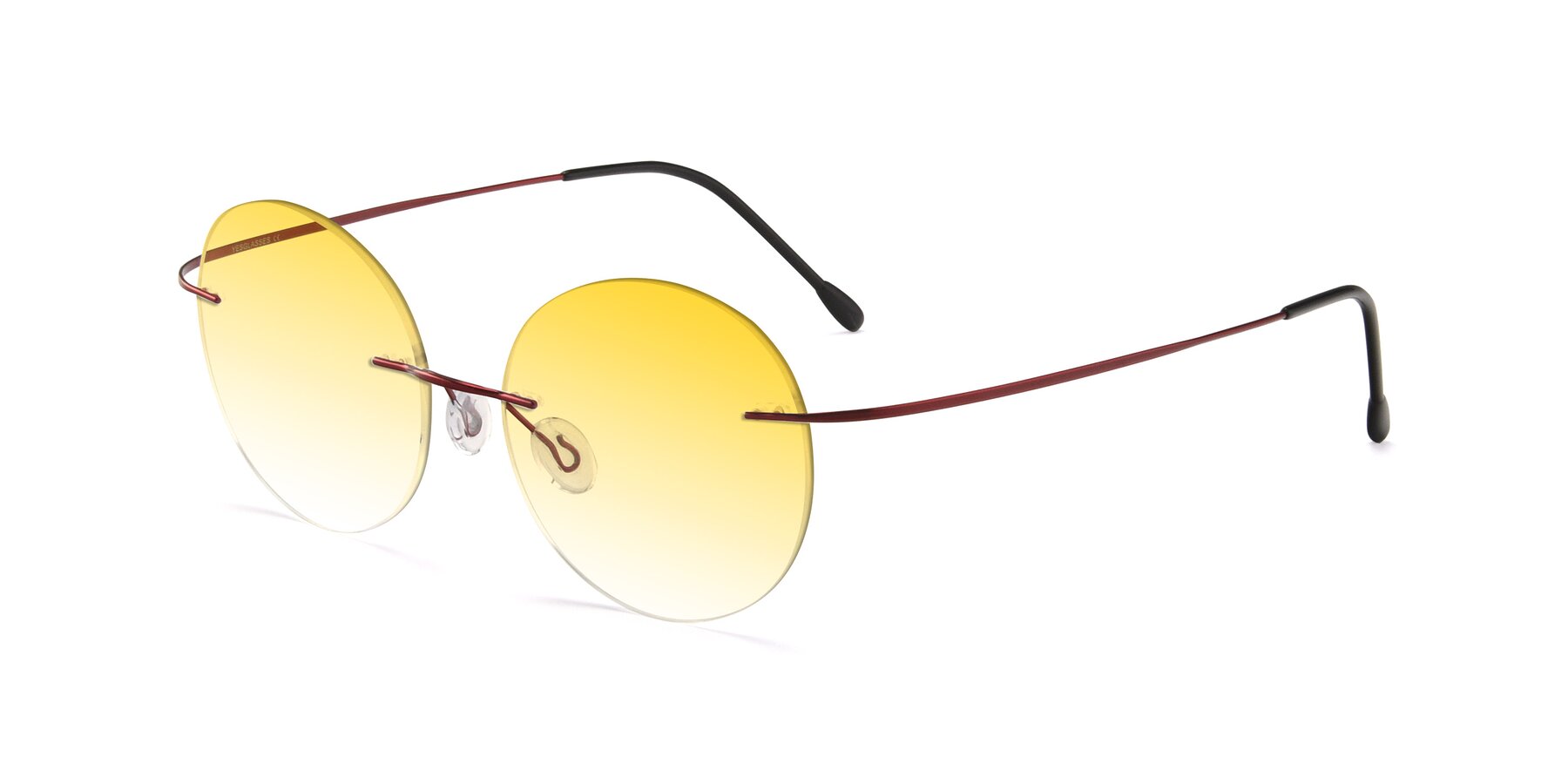 Angle of Leon in Wine with Yellow Gradient Lenses