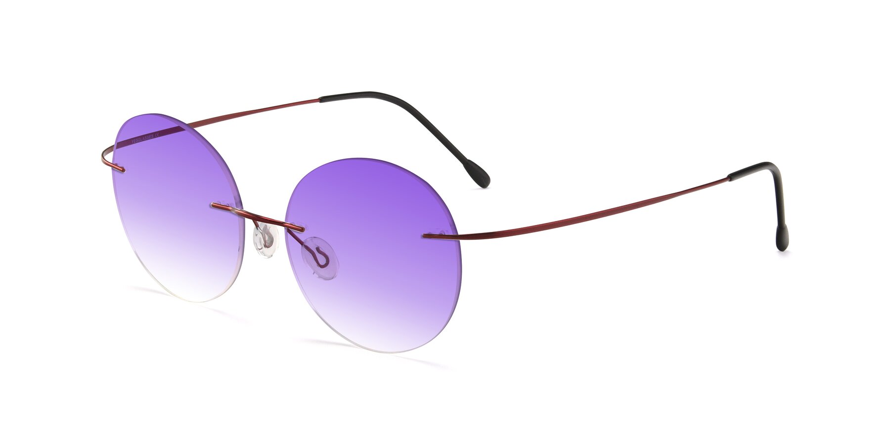 Angle of Leon in Wine with Purple Gradient Lenses