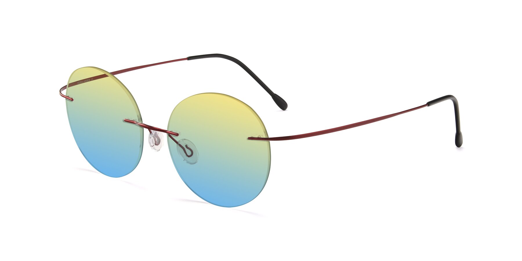 Angle of Leon in Wine with Yellow / Blue Gradient Lenses
