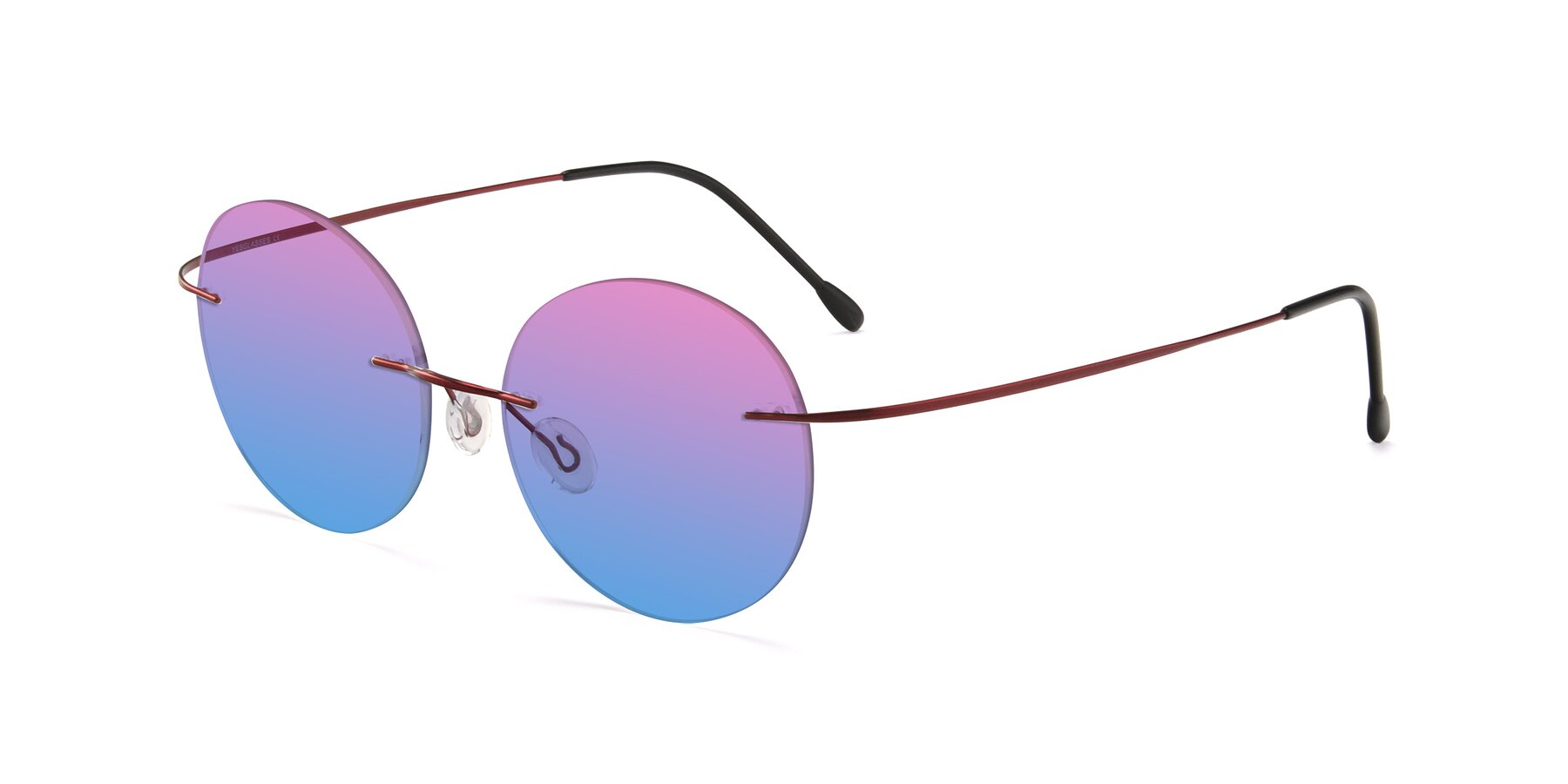 Angle of Leon in Wine with Pink / Blue Gradient Lenses