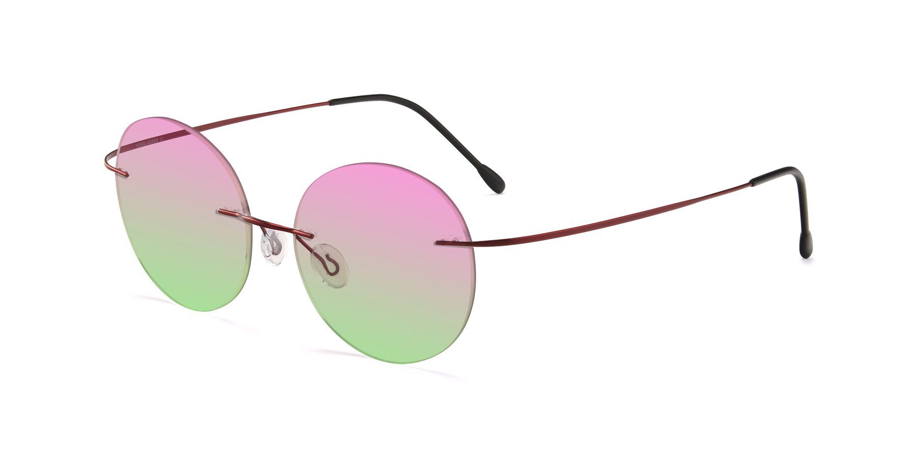 Angle of Leon in Wine with Pink / Green Gradient Lenses