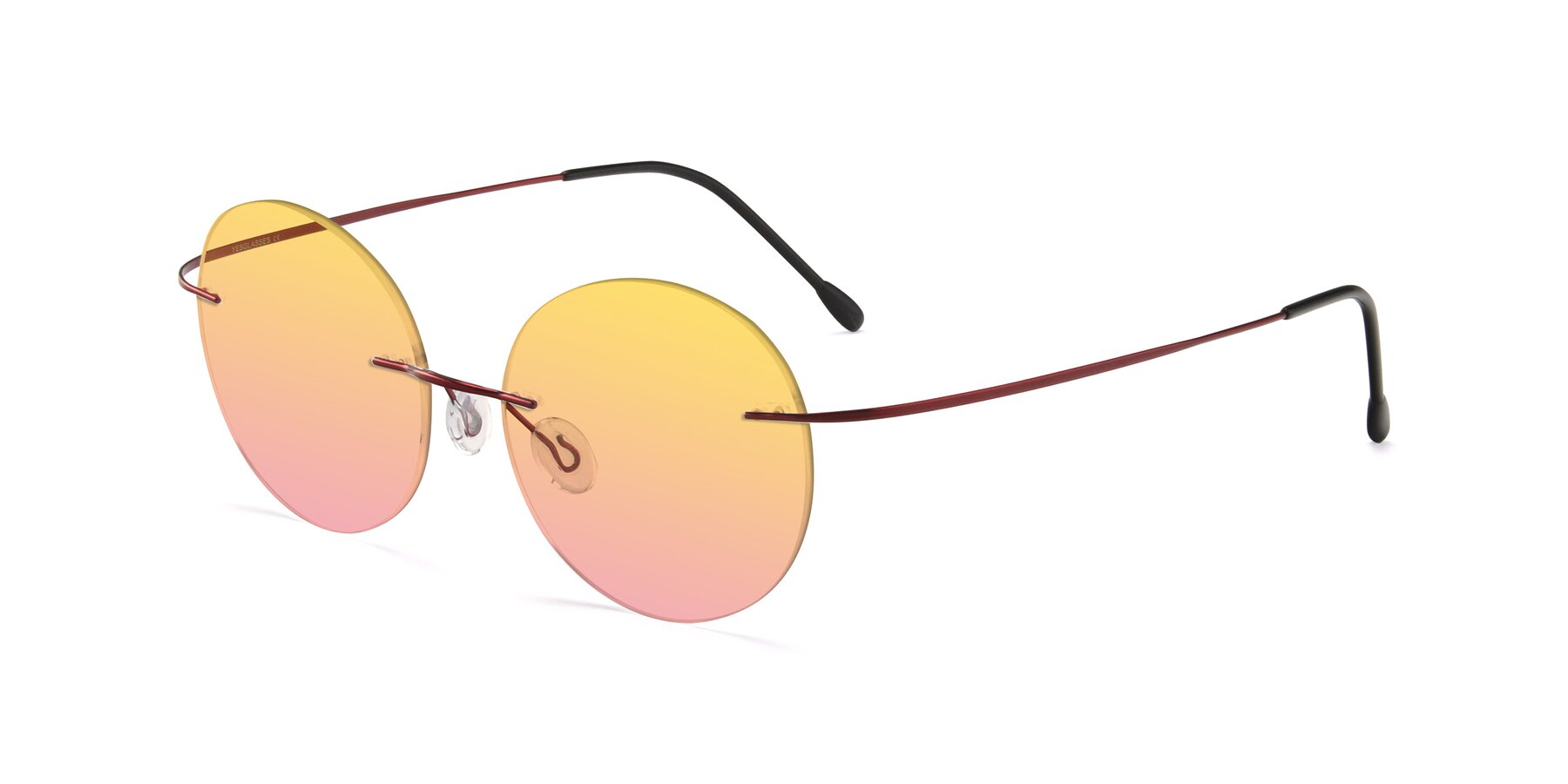 Angle of Leon in Wine with Yellow / Pink Gradient Lenses