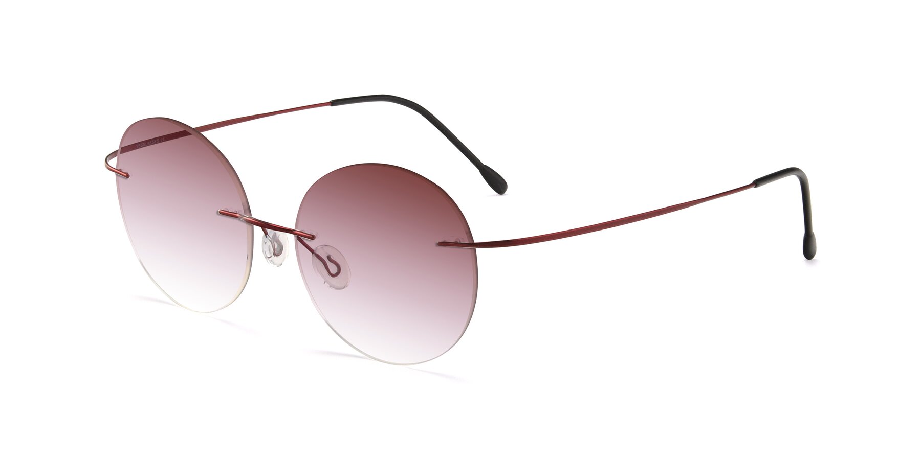 Angle of Leon in Wine with Garnet Gradient Lenses