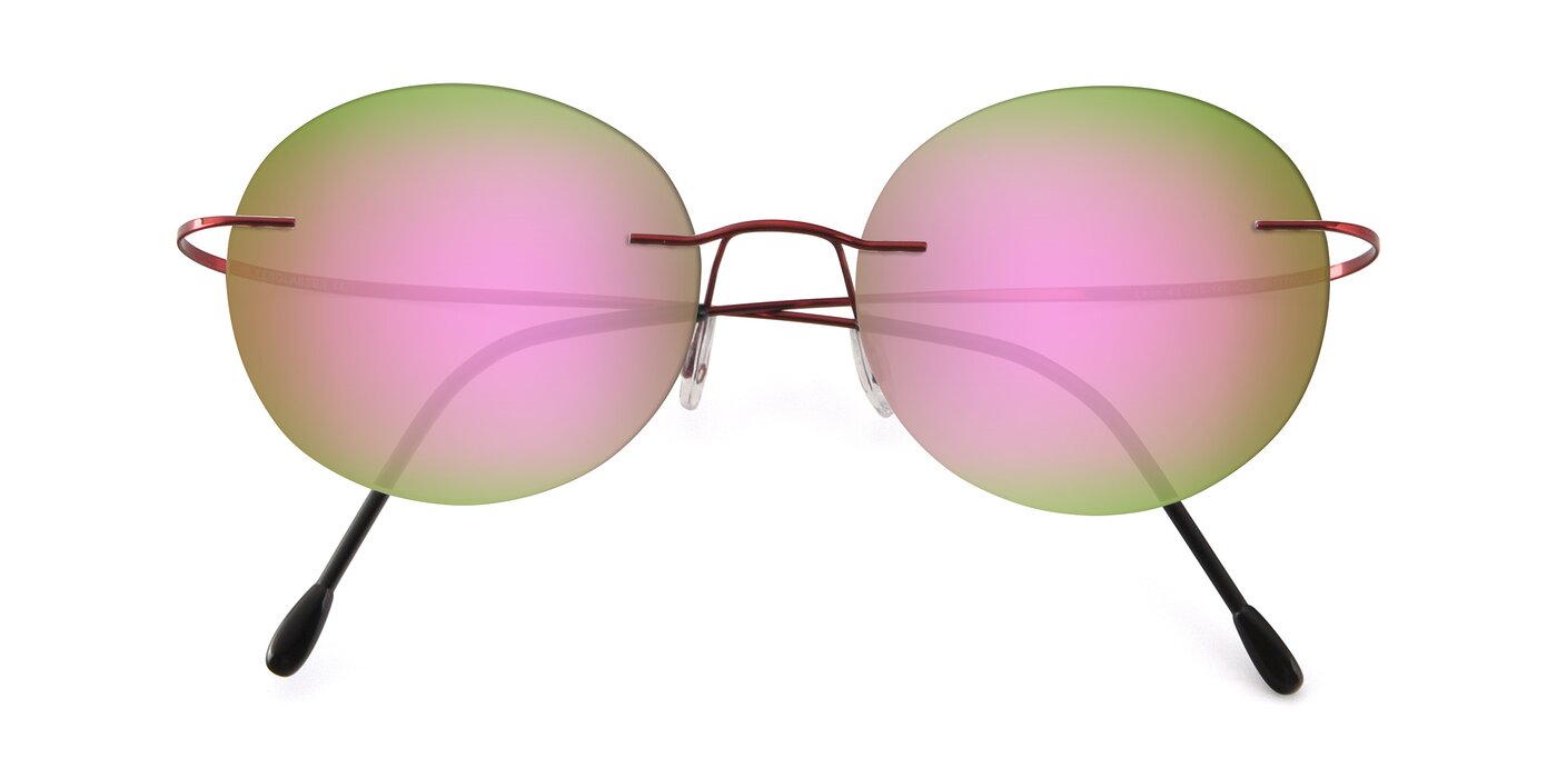 Leon - Wine Flash Mirrored Sunglasses