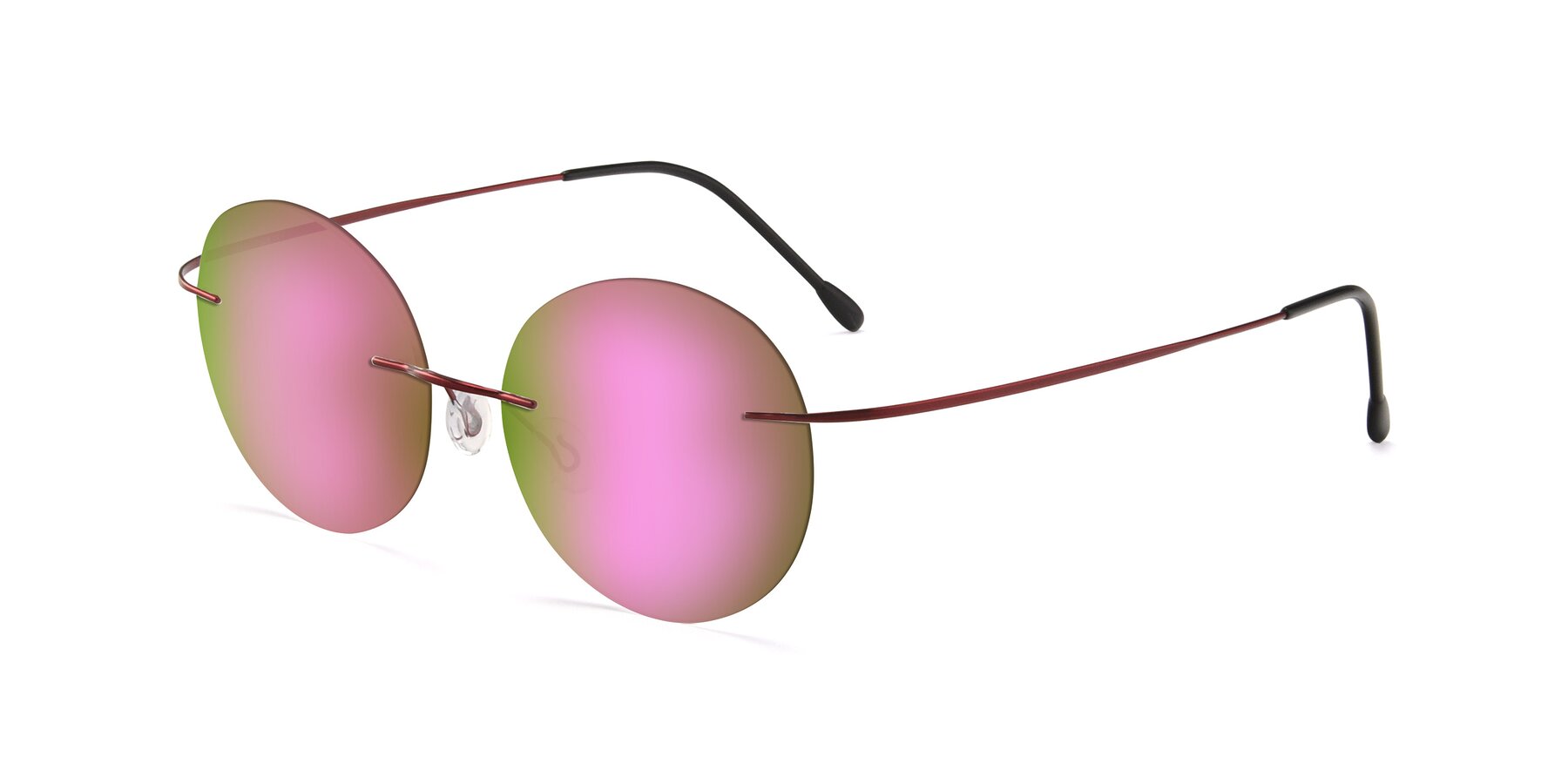 Angle of Leon in Wine with Pink Mirrored Lenses
