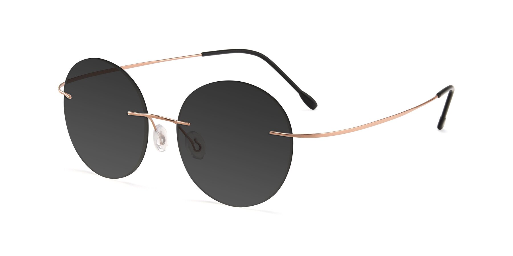 Angle of Leon in Rose Gold with Gray Tinted Lenses