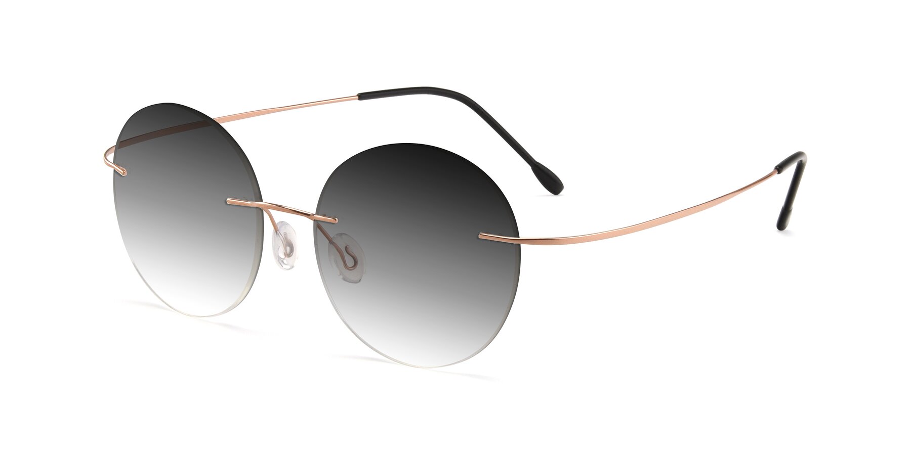Angle of Leon in Rose Gold with Gray Gradient Lenses