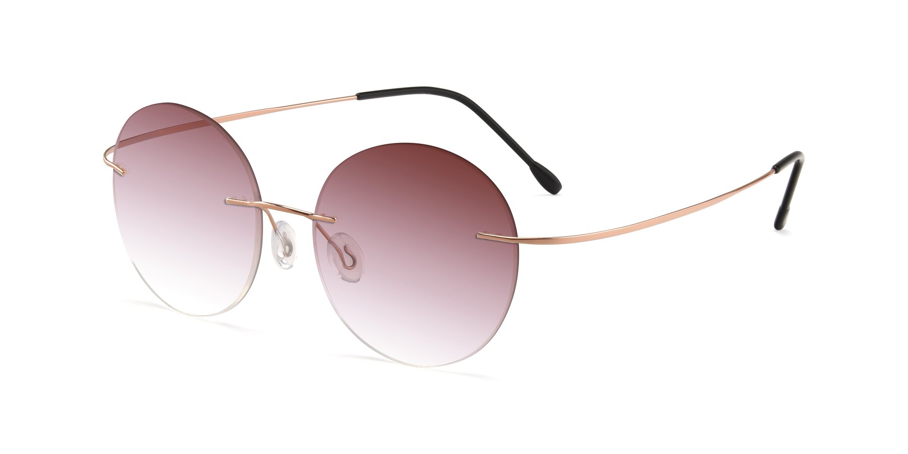 Angle of Leon in Rose Gold with Garnet Gradient Lenses