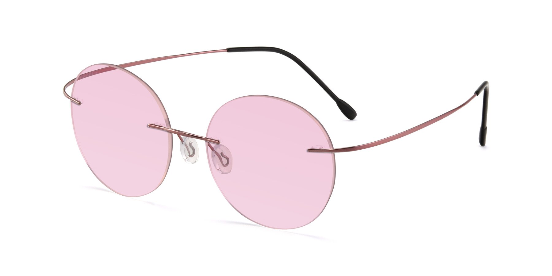 Angle of Leon in Light Pink with Light Pink Tinted Lenses
