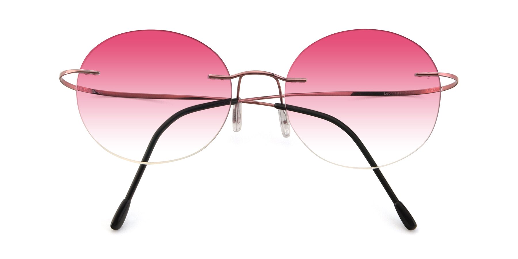 Folded Front of Leon in Light Pink with Pink Gradient Lenses