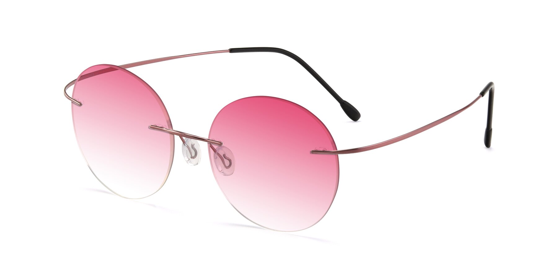 Angle of Leon in Light Pink with Pink Gradient Lenses