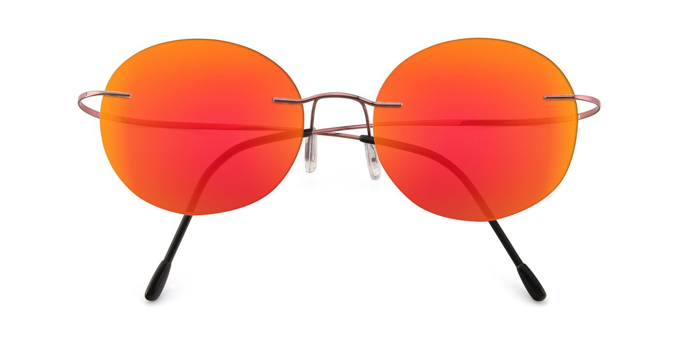 Leon - Light Pink Flash Mirrored Sunglasses