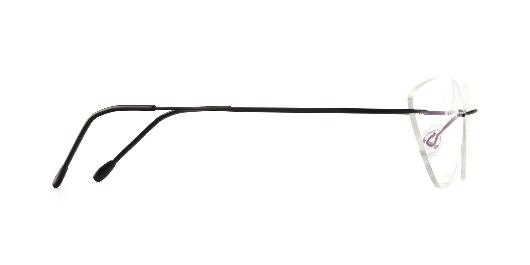 Side of Pat in Black with Clear Reading Eyeglass Lenses