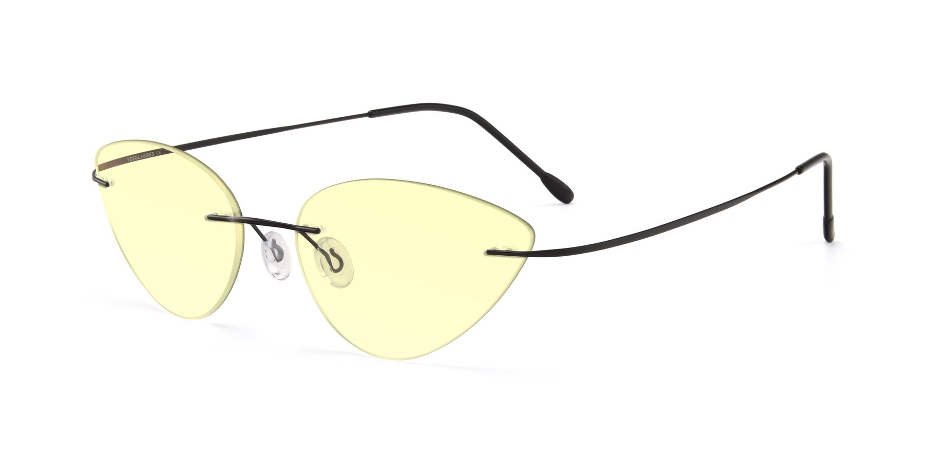 Angle of Pat in Black with Light Yellow Tinted Lenses