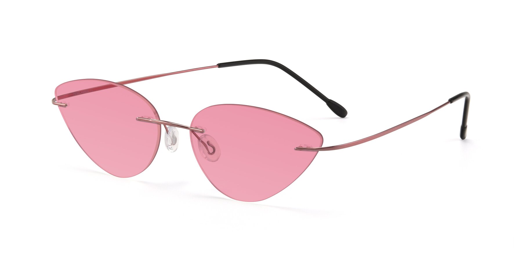 Angle of Pat in Light Pink with Pink Tinted Lenses