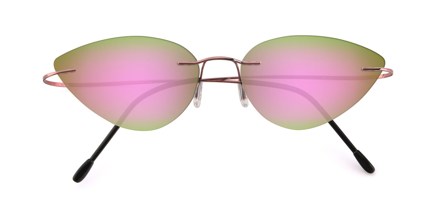 Pat - Light Pink Flash Mirrored Sunglasses