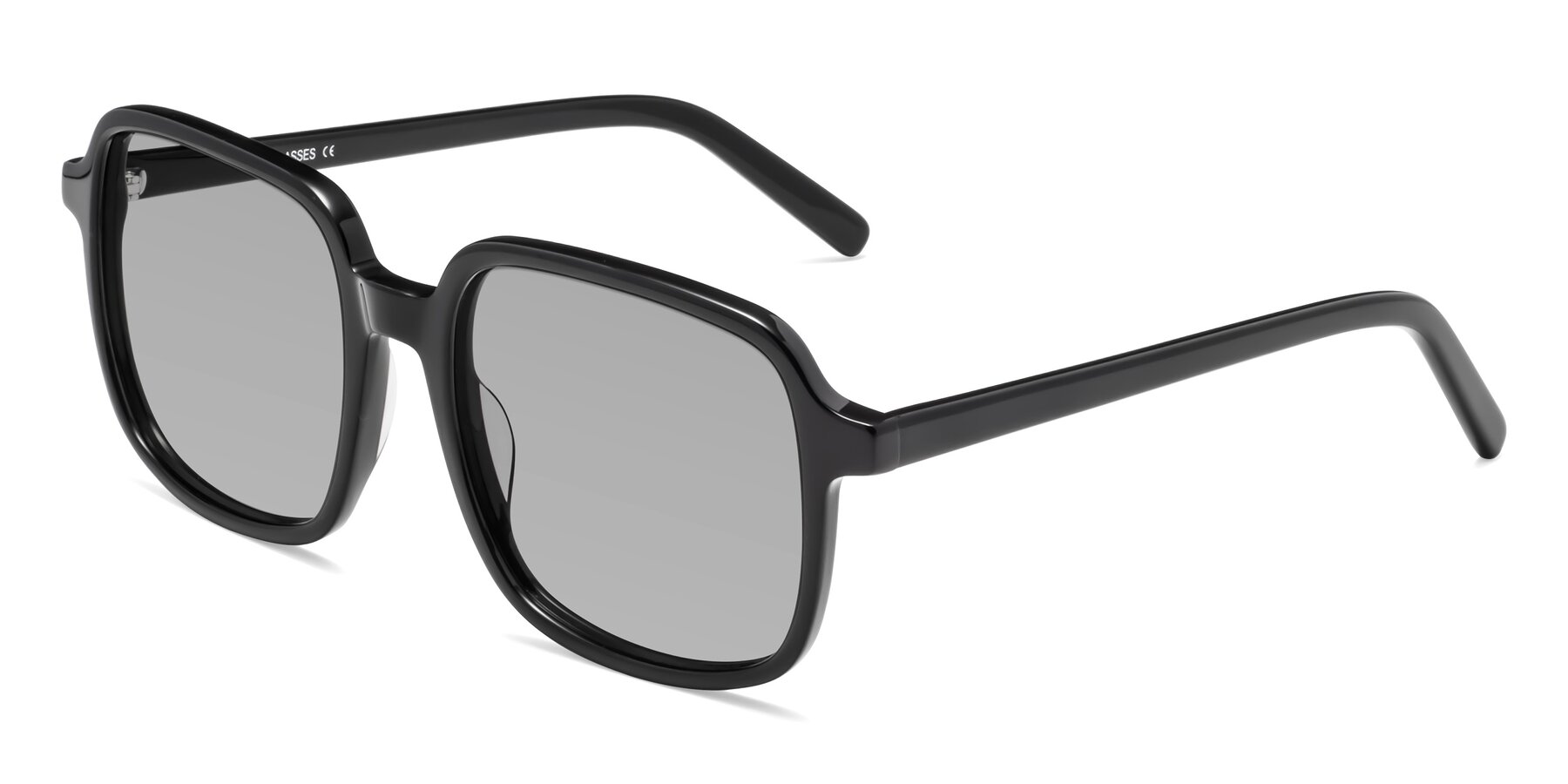 Angle of Water in Black with Light Gray Tinted Lenses