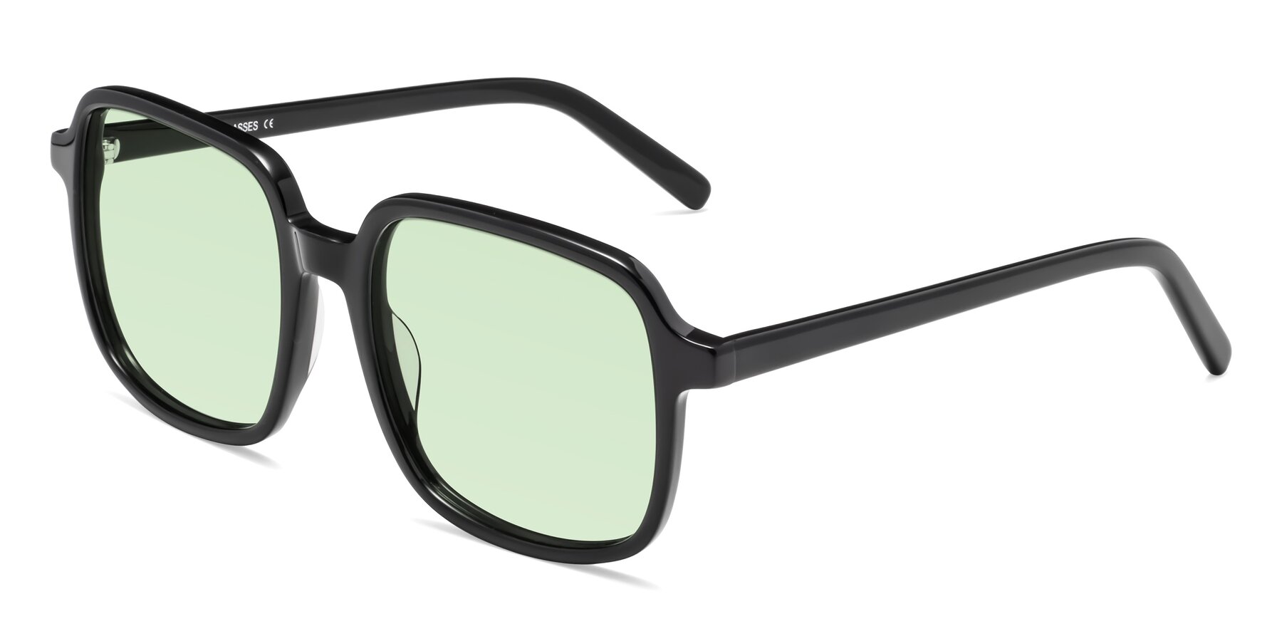 Angle of Water in Black with Light Green Tinted Lenses