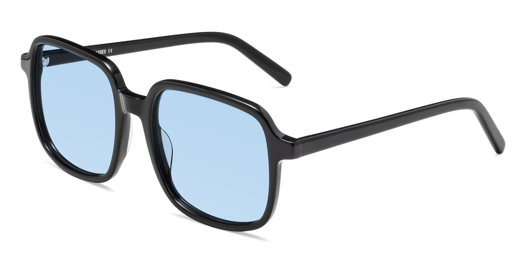 Angle of Water in Black with Light Blue Tinted Lenses