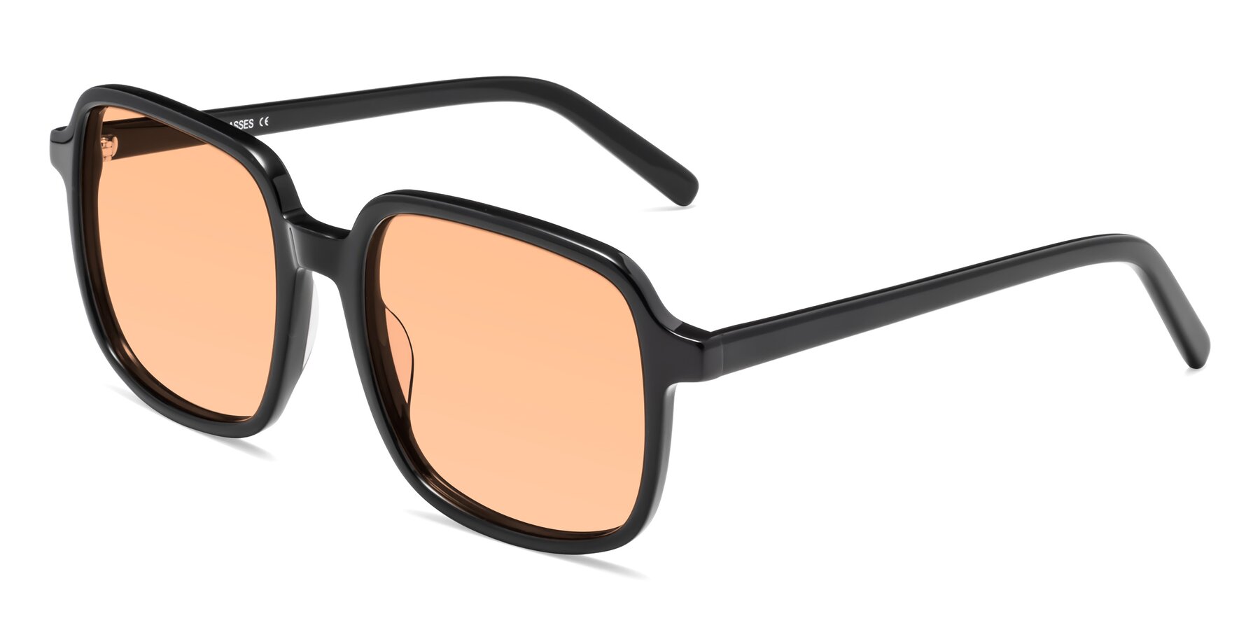 Angle of Water in Black with Light Orange Tinted Lenses