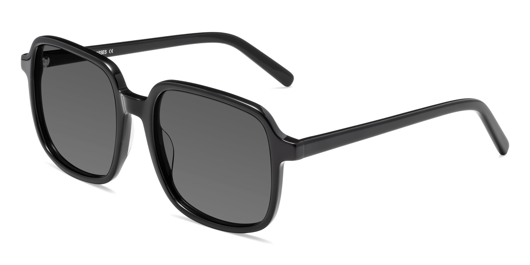 Angle of Water in Black with Medium Gray Tinted Lenses