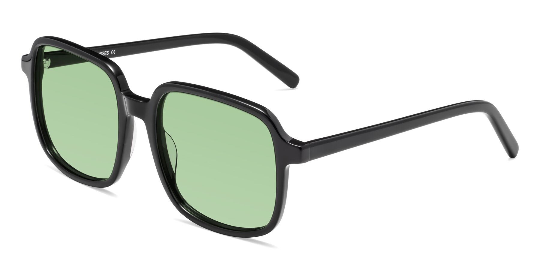 Angle of Water in Black with Medium Green Tinted Lenses