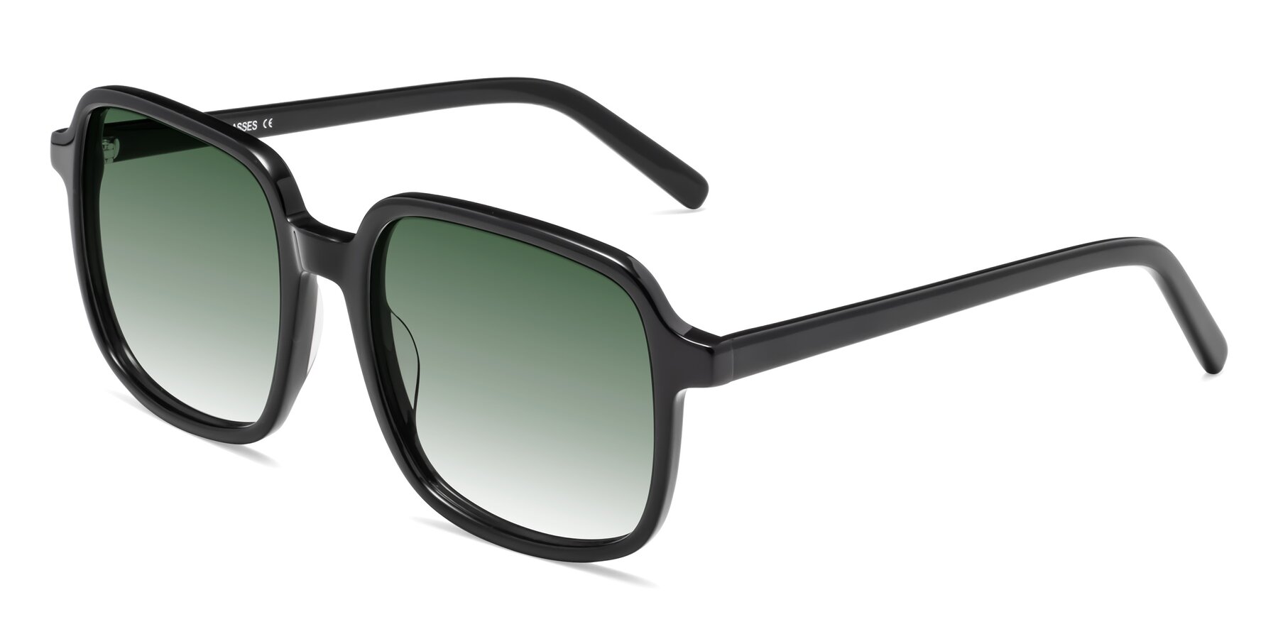 Angle of Water in Black with Green Gradient Lenses