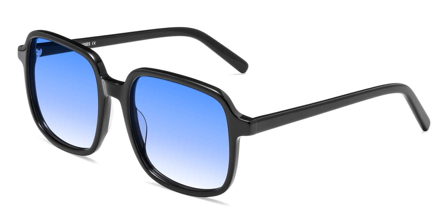Angle of Water in Black with Blue Gradient Lenses