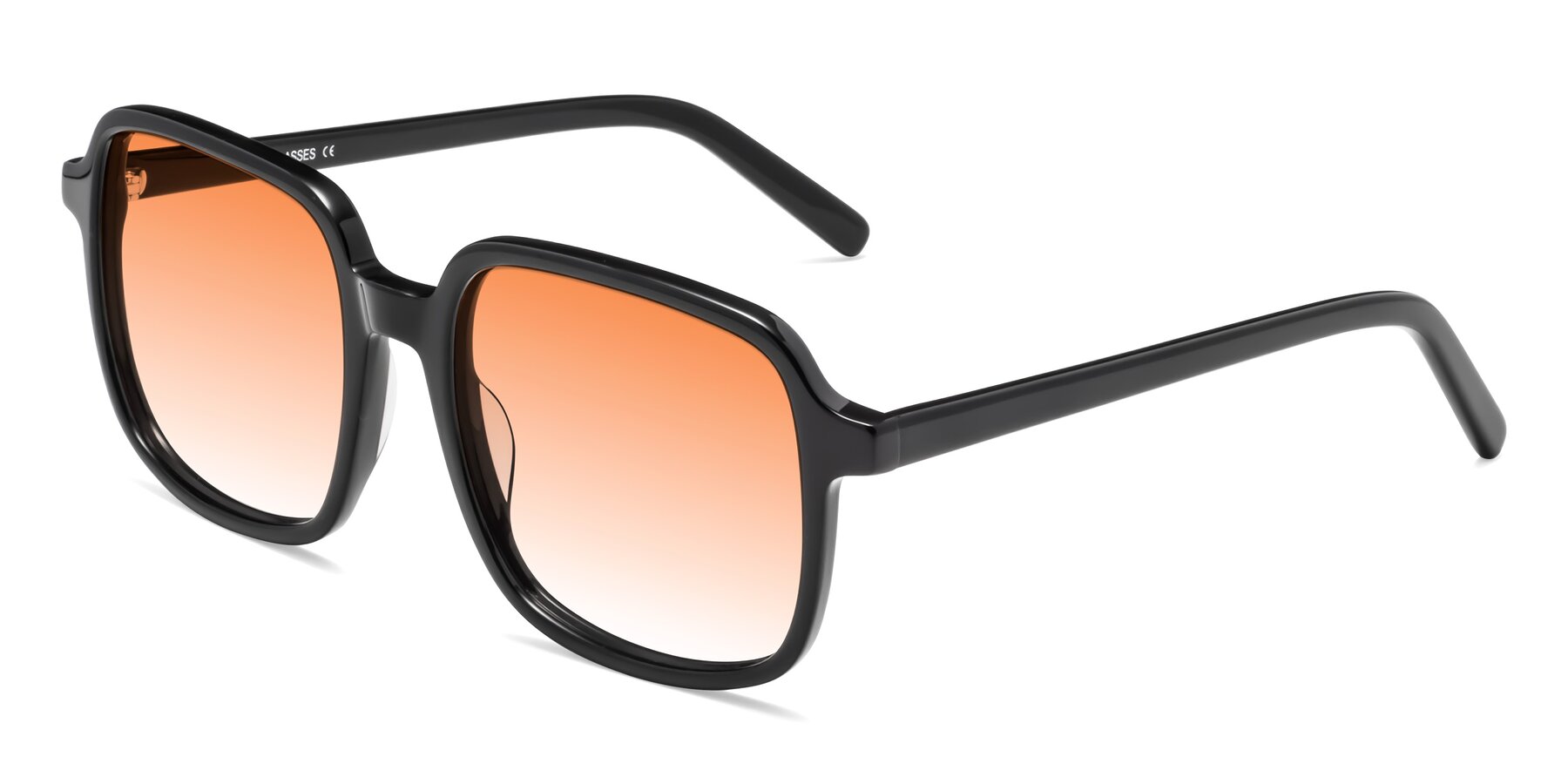 Angle of Water in Black with Orange Gradient Lenses