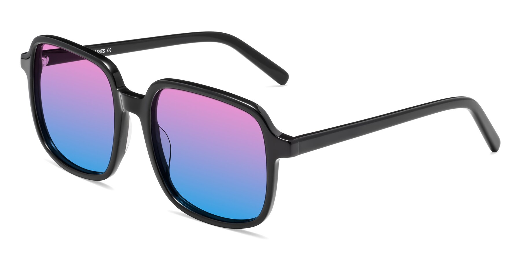Angle of Water in Black with Pink / Blue Gradient Lenses