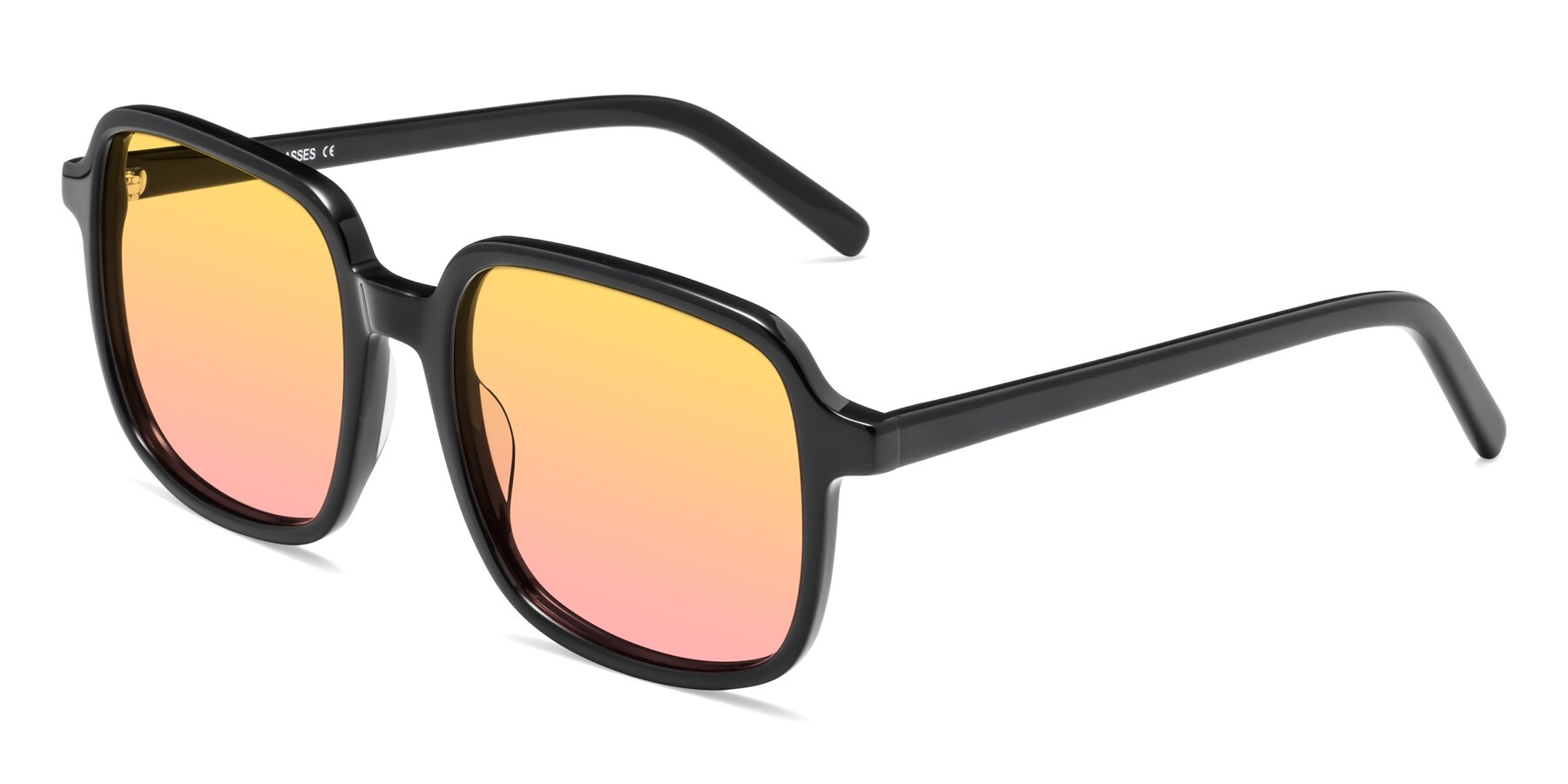 Angle of Water in Black with Yellow / Pink Gradient Lenses