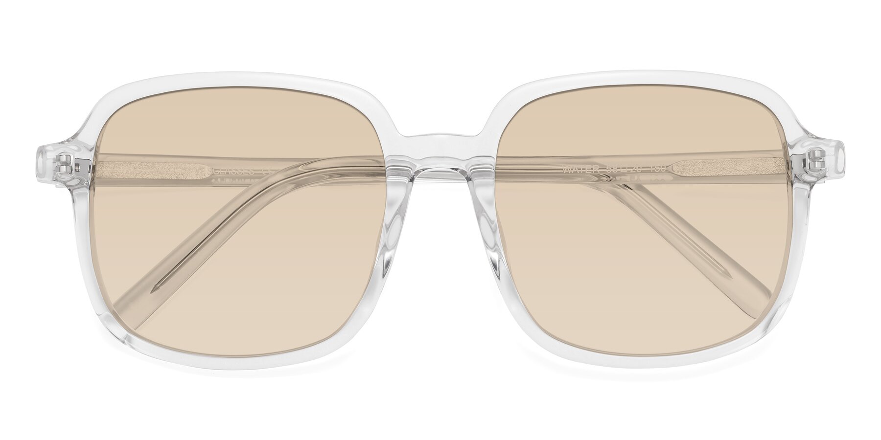 Folded Front of Water in Clear with Light Brown Tinted Lenses