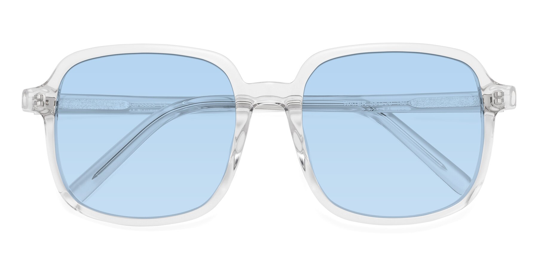 Folded Front of Water in Clear with Light Blue Tinted Lenses