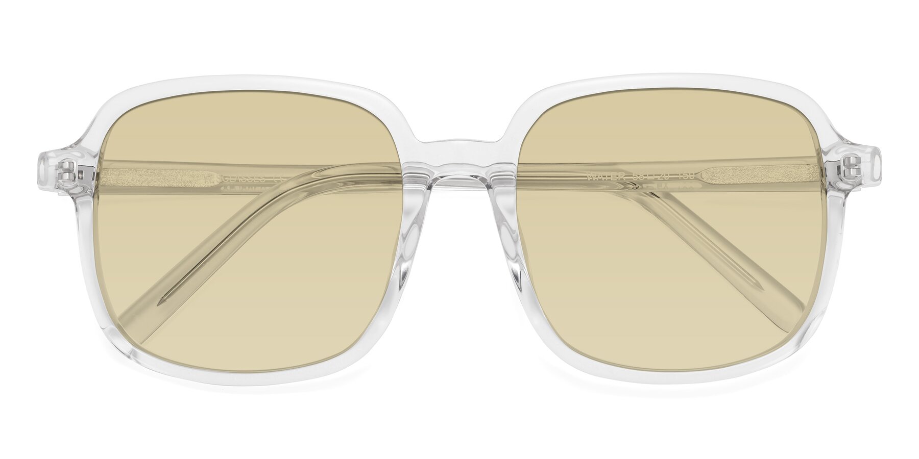 Folded Front of Water in Clear with Light Champagne Tinted Lenses
