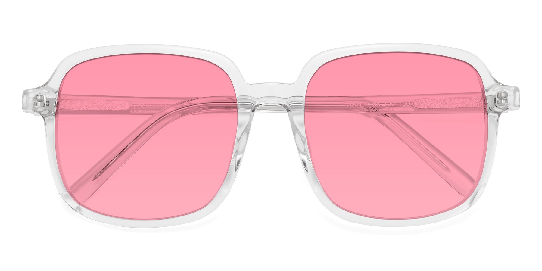 Folded Front of Water in Clear with Pink Tinted Lenses