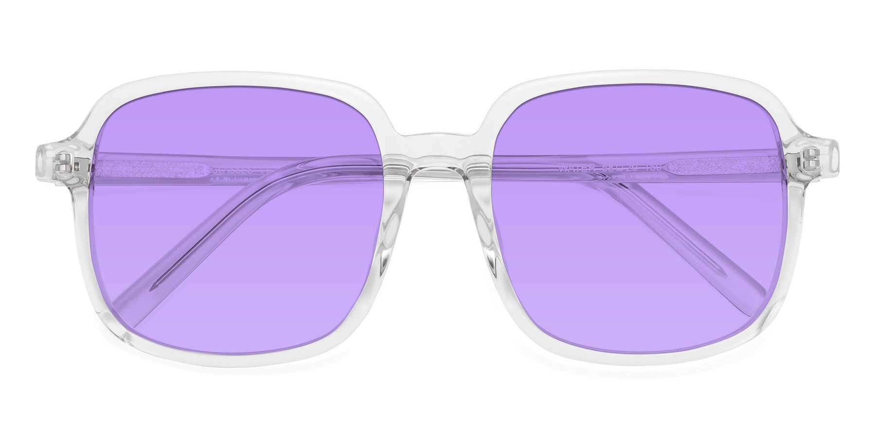 Folded Front of Water in Clear with Medium Purple Tinted Lenses